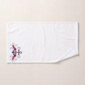 Wirbles Monogramm für die Ankeröffnung des Wasserb Badhandtuch Set (Handtuch)