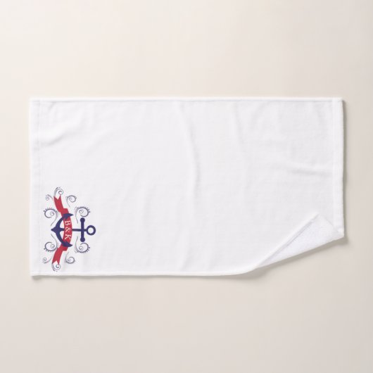 Wirbles Monogramm für die Ankeröffnung des Wasserb Badhandtuch Set (Handtuch)