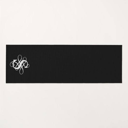 Wirbles Monogramm Yogamatte (Vorderseite (Horizontal))