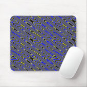 Wirbles Muster-Mousepad in Schwarz und Gelb Mousepad (Mit Mouse)