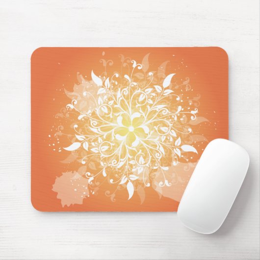 Wirbles Orange Mousepad (Mit Mouse)