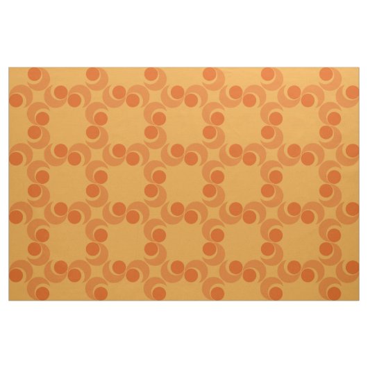 Wirbles orange Muster des 70ers Stoff (Fat Quarter (45,7 x 55,9 cm))
