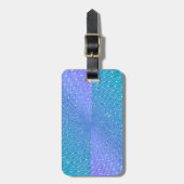 Wirbles Pastell Lila Aquamarines Abstraktes Muster Gepäckanhänger (Vorderseite vertikal)