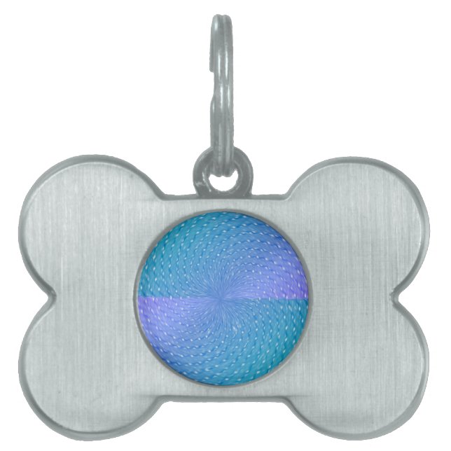 Wirbles Pastell Lila Aquamarines Abstraktes Muster Tiermarke (Vorderseite)