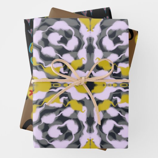 WIRBLES PUNCHY-Blume- und Herzklopfpapier Geschenkpapier Set (Beispiel)