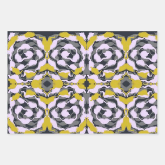 WIRBLES PUNCHY-Blume- und Herzklopfpapier Geschenkpapier Set (Vorderseite)