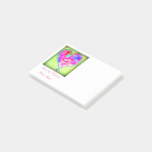 Wirbles rosa Herz Post-it Klebezettel (angewinkelt)