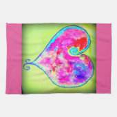 Wirbles rotes Herz Handtuch (Horizontal)