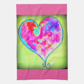 Wirbles rotes Herz Handtuch (Vertikal)