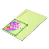 Wirbles rotes Herz Notizblock (angewinkelt)