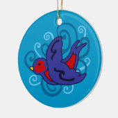 Wirbles Schlucken Keramikornament (Links)