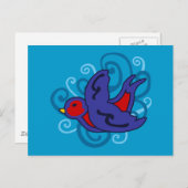 Wirbles Schlucken Postkarte (Vorne/Hinten)