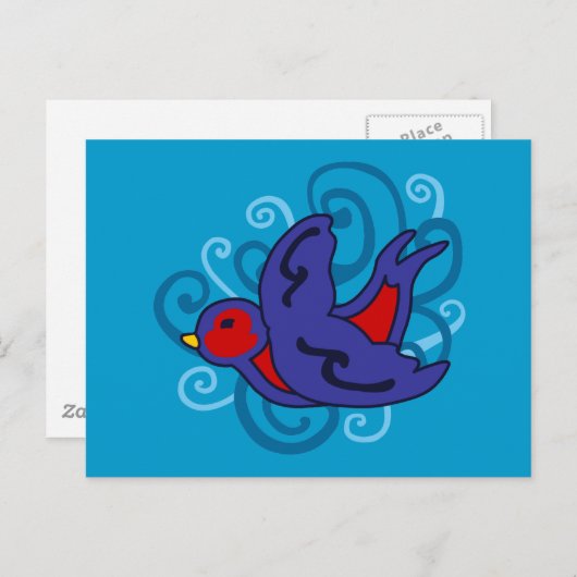 Wirbles Schlucken Postkarte (Vorne/Hinten)