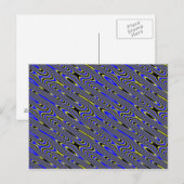 Wirbles Schwarz-Gelb-Muster Postkarte (Vorne/Hinten)