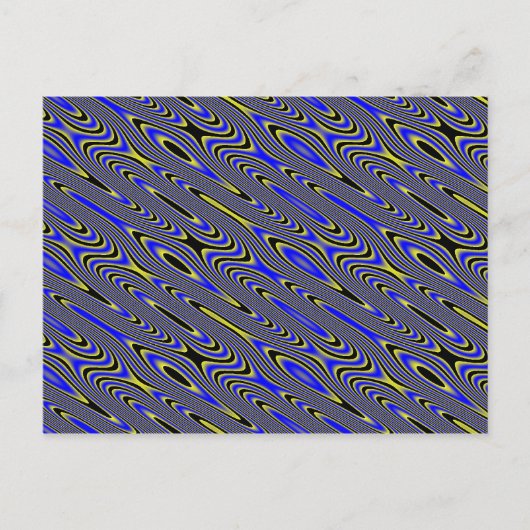 Wirbles Schwarz-Gelb-Muster Postkarte (Vorderseite)