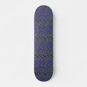 Wirbles Schwarz-Gelb-Muster-Skateboard Skateboard