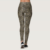 Wirbles Schwarz-Gold-Muster Leggings (Rückseite)