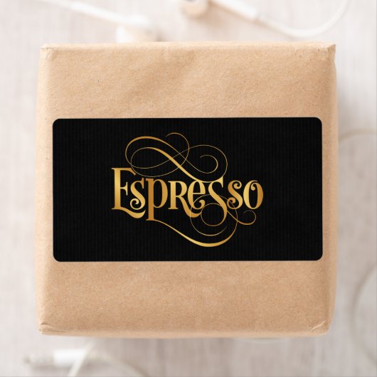 Wirbles Script Calligraphy Espresso Gold auf schwa (Insitu)