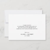 Wirbles Script Moody Blue Wedding Danke Card (Rückseite)