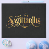 Wirbles Script Zodiac Sign Sagittarier Gold Black Flyer (Einzeln)