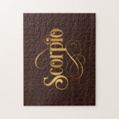 Wirbles Skript-Tierkreis-Zeichen-Skorpions-Gold Puzzle (Vertikal)
