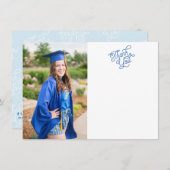 Wirbles Skript Vielen Dank Abschluss Foto-Karte Dankeskarte (Vorne/Hinten)