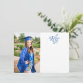 Wirbles Skript Vielen Dank Abschluss Foto-Karte Dankeskarte (Stehend Vorderseite)