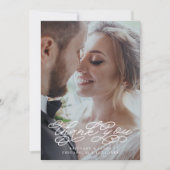 Wirbles Skript Vielen Dank für Ihr Hochzeitsskript Dankeskarte (Vorderseite)