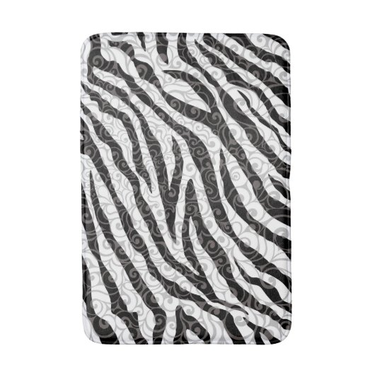 Wirbles Zebra-Design Badematte (Vorderseite Vertikal)