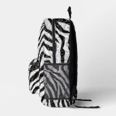 Wirbles Zebra-Design Bedruckter Rucksack (Rechts)