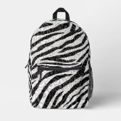 Wirbles Zebra-Design Bedruckter Rucksack (Vorderseite)