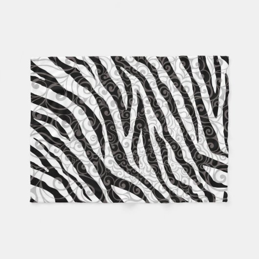 Wirbles Zebra-Design Fleecedecke (Vorderseite (Horizontal))