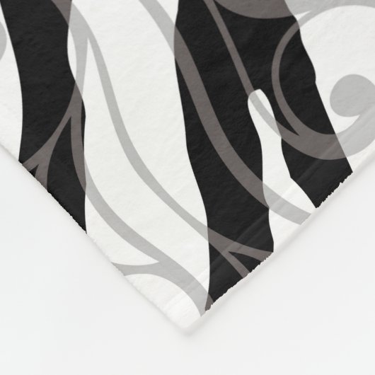 Wirbles Zebra-Design Fleecedecke (Ecke)