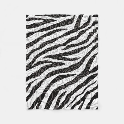 Wirbles Zebra-Design Fleecedecke (Vorderseite)