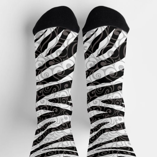 Wirbles Zebra-Design Socken (Oben)