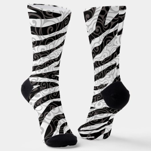 Wirbles Zebra-Design Socken (Gewinkelt)