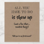 Wird angezeigt - Vorschlag von Bridesmaid Weinetikett (Einzelnes Label)