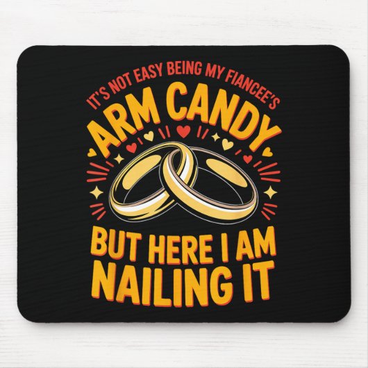 Wird Arm-Schmuck Verlobung Verlobter Paar Arm sein Mousepad (Vorne)