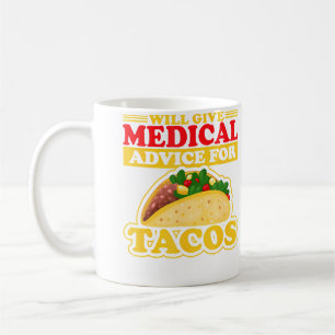 Wird ärztlichen Rat für Tacos geben Arzt Krankensc Kaffeetasse