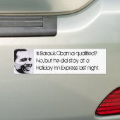 Wird Barack Obama qualifiziert? Nein, aber… Autoaufkleber (Auf Auto)