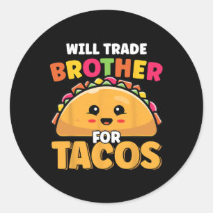 Wird Broker für Tacos Lover Niedliche Funny Cinc Runder Aufkleber