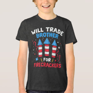 Wird Brother für Feuerkläger Funny 4. Juli handeln Tri-Blend Shirt