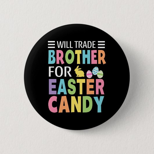 Wird Brother für Osterjungen Mädchen kaufen Kind Button (Vorderseite)
