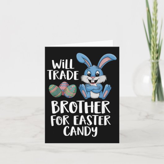 Wird Brother für Ostersüßer für Kinder tauschen Karte (Vorderseite)