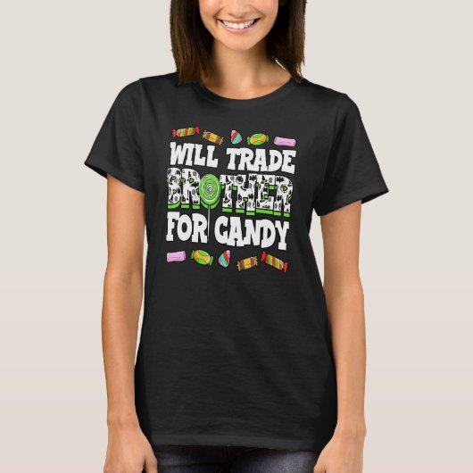 wird Brother gegen Candy Costume Trick oder Tree h T-Shirt (Vorderseite)