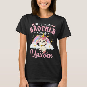 Wird Brother gegen Unicorn Sister Lieben Unico tau T-Shirt