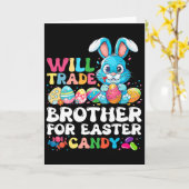 Wird Bruder für Oster-Süßigkeiten-Eier eintauschen Karte (Gelbe Blume)