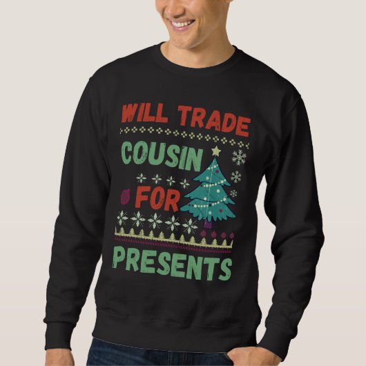 Wird Cousin für Geschenke Weihnachten Schatz Sweatshirt (Vorderseite)