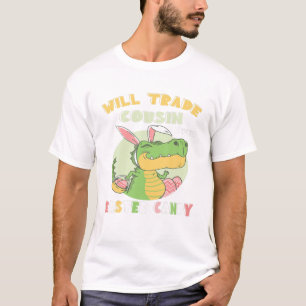 Wird Cousin für Ostern Candy Dinosaurier T Rex T-Shirt