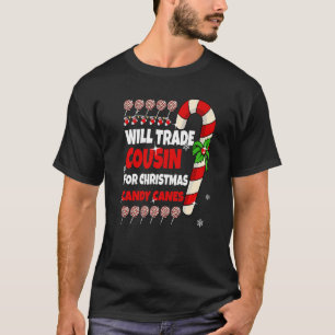 Wird Cousin für Weihnachts Candy Canes Boy Gi T-Shirt